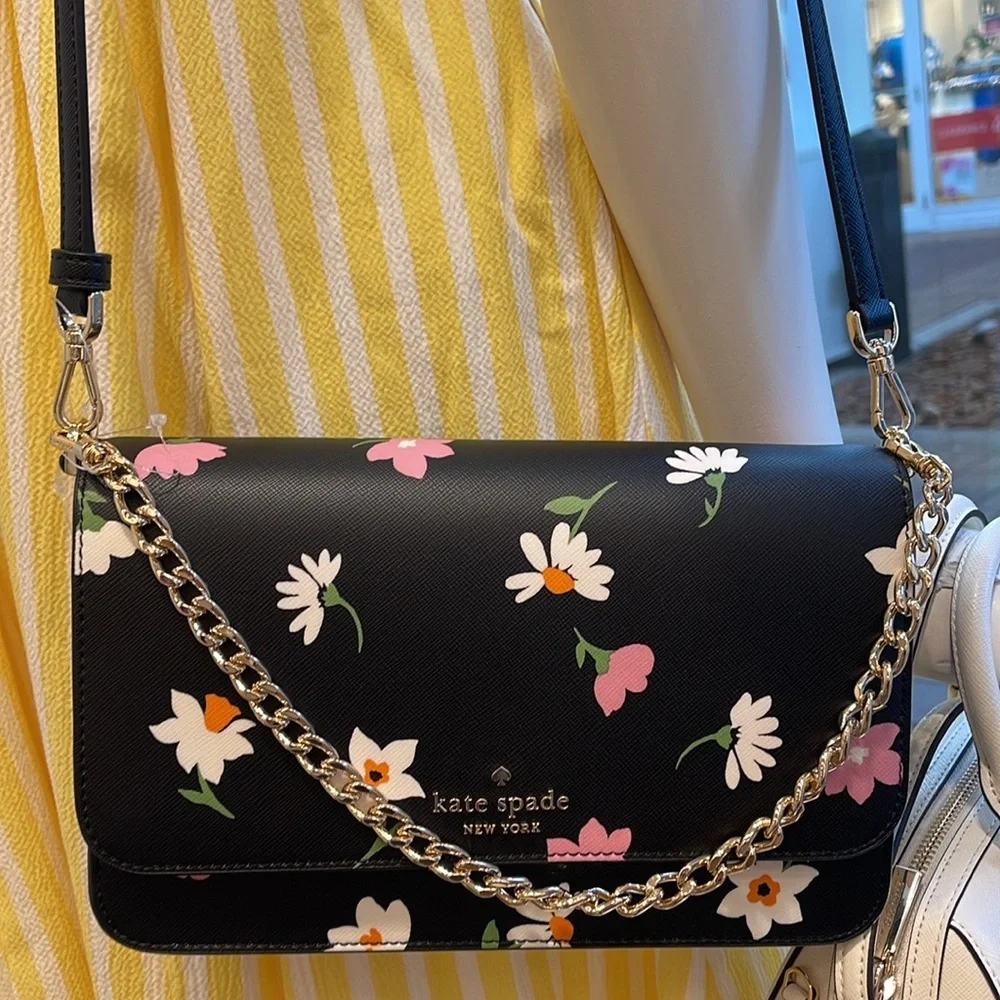 Kate Spade Madison Floral Waltz Flap Convertible Crossbody
Black Multi
NWT - Picture 5 of 16